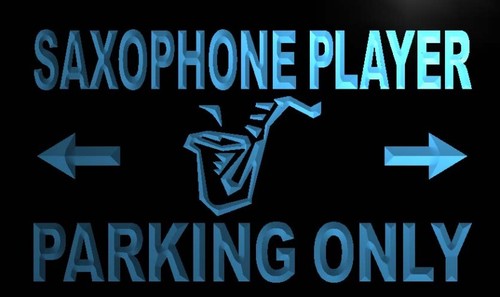 Saxophone Player Parking Only Neon Light Sign